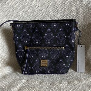 Dooney & Bourke Disney Haunted Mansion Black and Purple Crossbody Bag